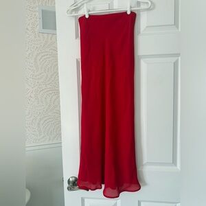 Reformation Layla skirt -red